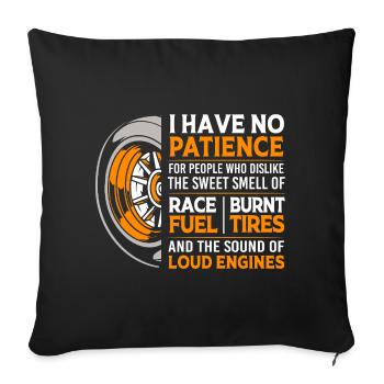 Drag Race - Sofa pillowcase 17,3'' x 17,3'' (45 x 45 cm) - black - Front