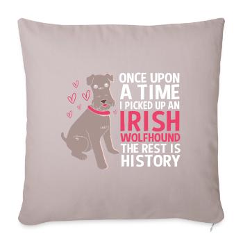 Lévrier irlandais - Housse de coussin décorative 45 x 45 cm - taupe clair - Devant