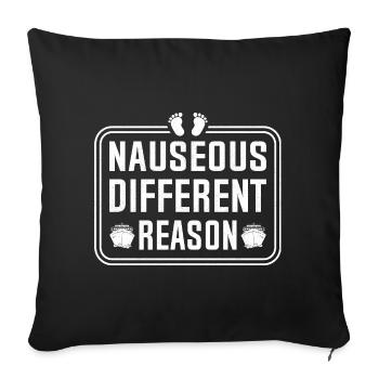 Nauseous Different Reason - Sofakissenbezug 45 x 45 cm - Schwarz - Vorne