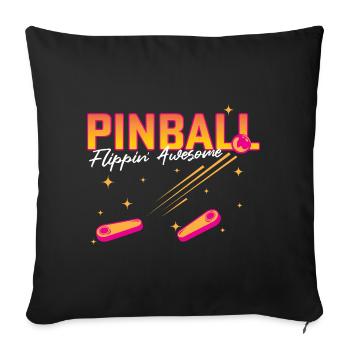 Pinball - Flippin' Awesome - Sofa pillowcase 17,3'' x 17,3'' (45 x 45 cm) - black - Front