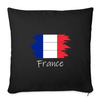 French flag - Sofa pillowcase 17,3'' x 17,3'' (45 x 45 cm) - black - Front