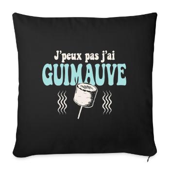 Jpeux pas j'ai Guimauve - Housse de coussin décorative 45 x 45 cm - noir - Devant