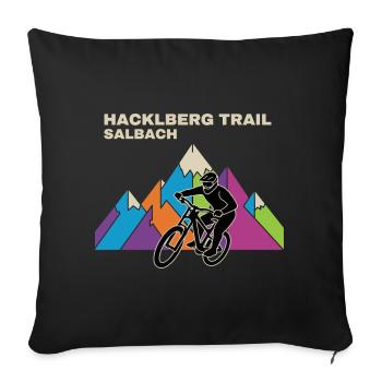 Hacklberg Trail MTB Biker - Sofa pillowcase 17,3'' x 17,3'' (45 x 45 cm) - black - Front