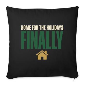Premier Noël avec - Housse de coussin décorative 45 x 45 cm - noir - Devant