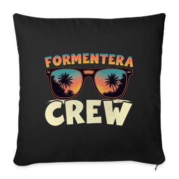 Formentera Crew - Sofa pillowcase 17,3'' x 17,3'' (45 x 45 cm) - black - Front