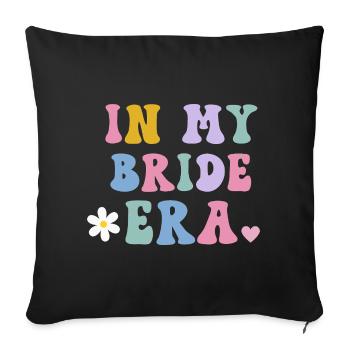 À l’époque de ma mariée mariée - Housse de coussin décorative 45 x 45 cm - noir - Devant