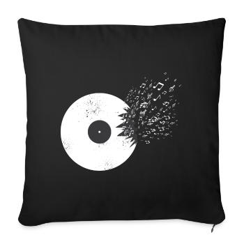 Vinyle - Housse de coussin décorative 45 x 45 cm - noir - Devant