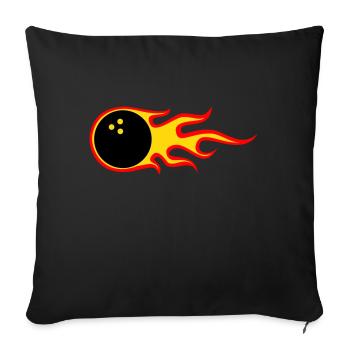 Ball on Fire - Sofakissenbezug 45 x 45 cm - Schwarz - Vorne