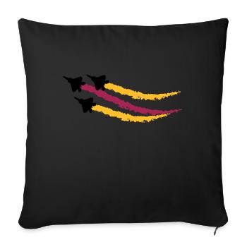 Flugzeug F22 - Sofa pillowcase 17,3'' x 17,3'' (45 x 45 cm) - black - Front