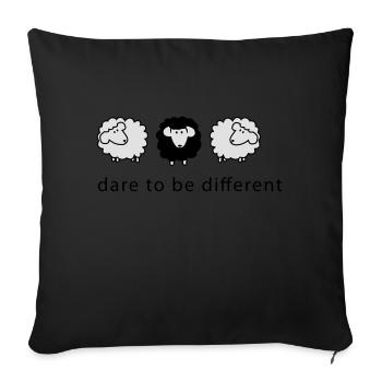 black sheep - Sofa pillowcase 17,3'' x 17,3'' (45 x 45 cm) - black - Front