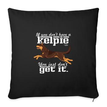 kelpiegetit - Sofa pillowcase 17,3'' x 17,3'' (45 x 45 cm) - black - Front