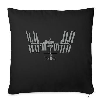 Raumstation ISS 2 - Sofakissenbezug 45 x 45 cm - Schwarz - Vorne