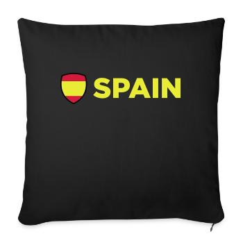 Drapeau national d'Espagne - Housse de coussin décorative 45 x 45 cm - noir - Devant