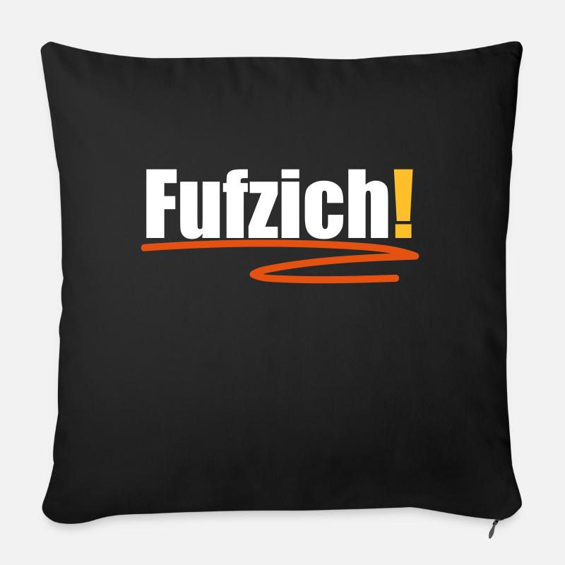 fufzisch 50 Jahre Geburtstag - Sofakissenbezug 45 x 45 cm - Schwarz
