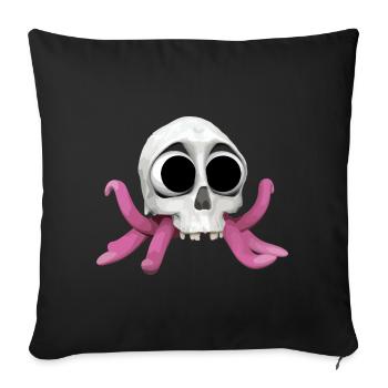 SkullyMops - Sofakissenbezug 45 x 45 cm - Schwarz - Vorne