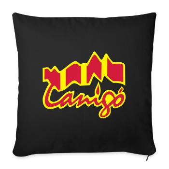 canigo catala - Housse de coussin décorative 45 x 45 cm - noir - Devant