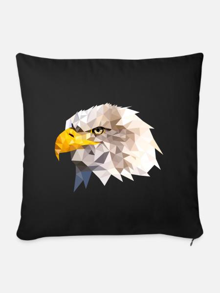 Weißkopfseeadler Seeadler American Eagle Adler - Sofakissenbezug 45 x 45 cm - Schwarz