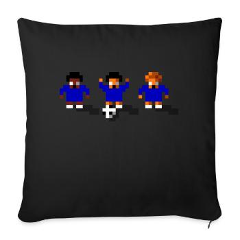 Soccer Blue - Sofa pillowcase 17,3'' x 17,3'' (45 x 45 cm) - black - Front