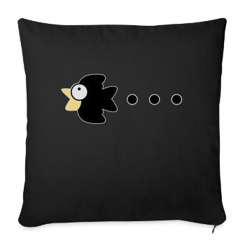 crow - Sofa pillowcase 17,3'' x 17,3'' (45 x 45 cm) - black - Front