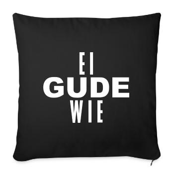 Oeuf comment - Housse de coussin décorative 45 x 45 cm - noir - Devant