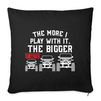 plus je joue avec le plus il devient - Housse de coussin décorative 45 x 45 cm - noir - Devant