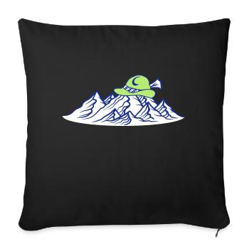 bavaria germany hat beer mountains hueg - Sofa pillowcase 17,3'' x 17,3'' (45 x 45 cm) - black - Front