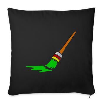 Urban Graffiti Brush Design - Sofa pillowcase 17,3'' x 17,3'' (45 x 45 cm) - black - Front