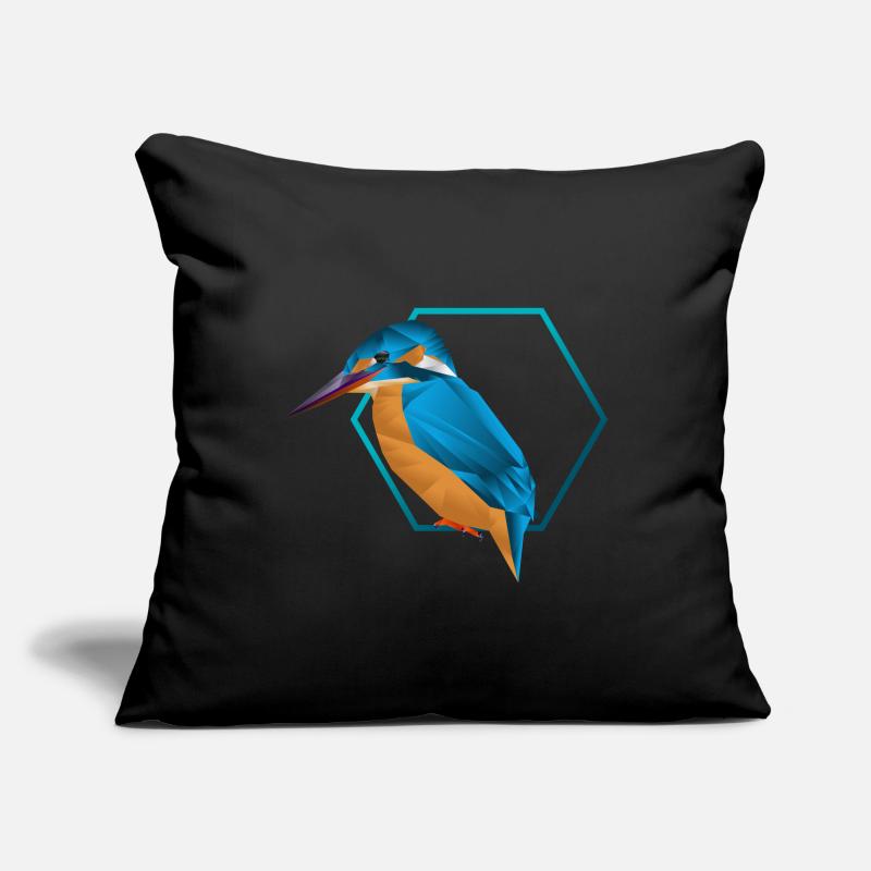 Low poly Eisvogel / Vogel Sofakissenbezug 45 x 45 cm