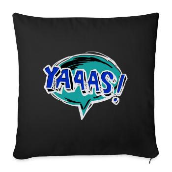 Yaaa's comic style - Sofa pillowcase 17,3'' x 17,3'' (45 x 45 cm) - black - Front