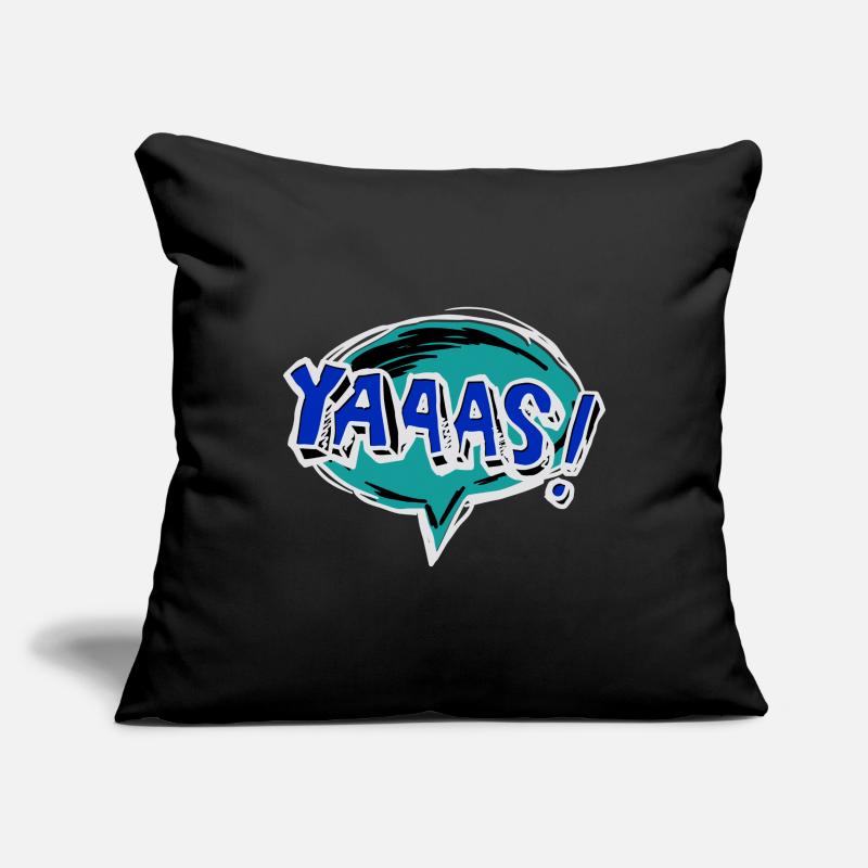 Le style comique de Yaaa Housse de coussin décorative 45 x 45 cm