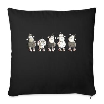 Funny Sheep - Sofa pillowcase 17,3'' x 17,3'' (45 x 45 cm) - black - Front