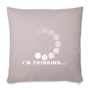 Im thinking... - Sofakissenbezug 45 x 45 cm - helles Taupe - Vorne