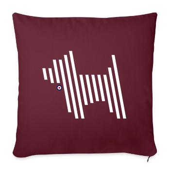 Speed Block Westie - Sofa pillowcase 17,3'' x 17,3'' (45 x 45 cm) - burgundy - Front