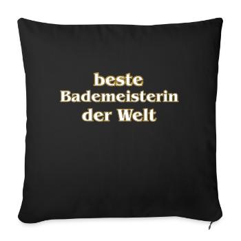 beste Bademeisterin der Welt - Sofakissenbezug 45 x 45 cm - Schwarz - Vorne