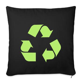 Recycle - Sofa pillowcase 17,3'' x 17,3'' (45 x 45 cm) - black - Front