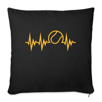 Tennis Beat - Housse de coussin décorative 45 x 45 cm - noir - Devant