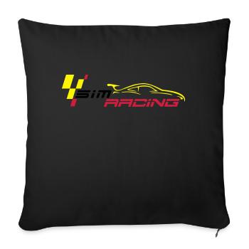 SIMRACING - eRacing - Housse de coussin décorative 45 x 45 cm - noir - Devant