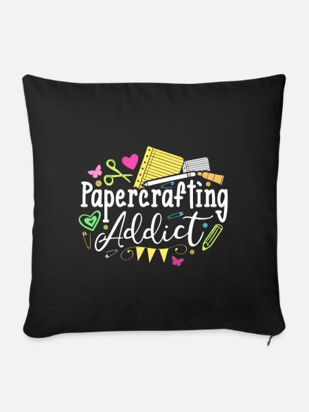 Papercrafting Addict - Sofakissenbezug 45 x 45 cm - Schwarz