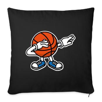 Dab dabbing basketball balle ball - Housse de coussin décorative 45 x 45 cm - noir - Devant