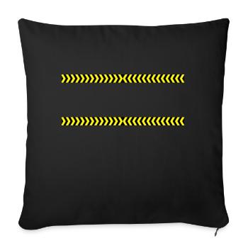 Danger Frame - Sofa pillowcase 17,3'' x 17,3'' (45 x 45 cm) - black - Front