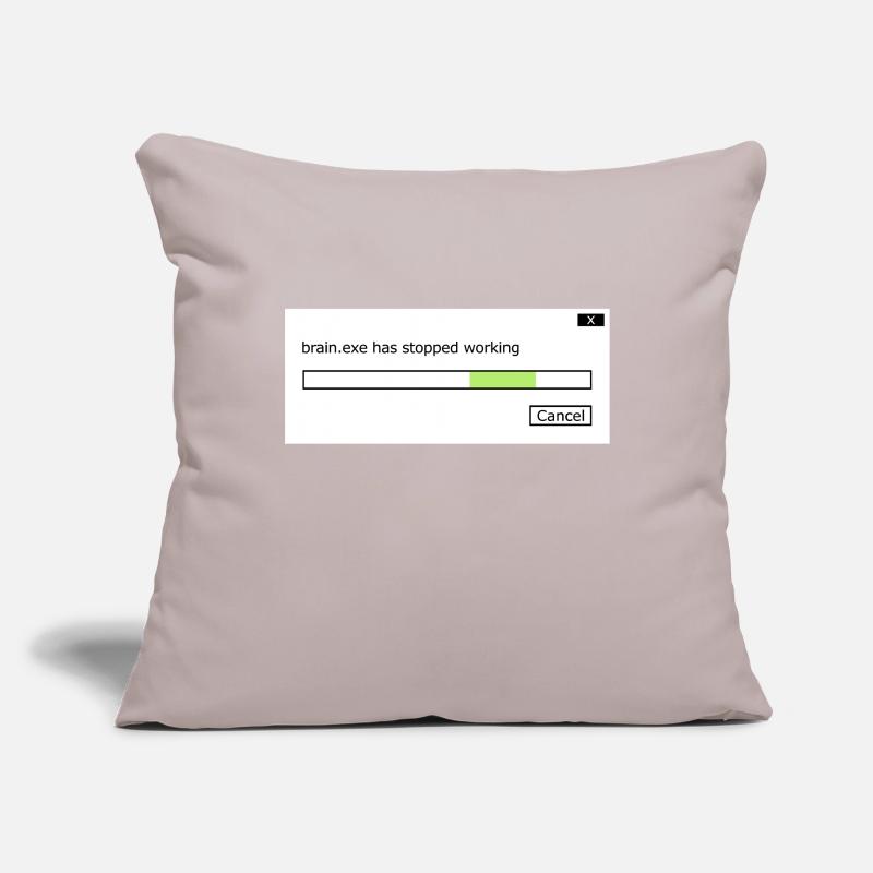 brain.exe stopped working saying brain brain .exe Sofa pillowcase 17,3'' x 17,3'' (45 x 45 cm)
