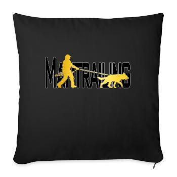 Mantrailing Gold/schwarz - Sofakissenbezug 45 x 45 cm - Schwarz - Vorne