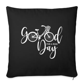 Bicycle - Sofa pillowcase 17,3'' x 17,3'' (45 x 45 cm) - black - Front