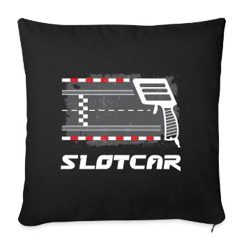 Slot car contrôleurs - Housse de coussin décorative 45 x 45 cm - noir - Devant
