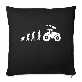 Traktor Evolution - Sofakissenbezug 45 x 45 cm - Schwarz - Vorne
