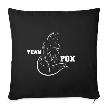 team fox fuchs symbol geschenk idee idea gift - Sofakissenbezug 45 x 45 cm - Schwarz - Vorne