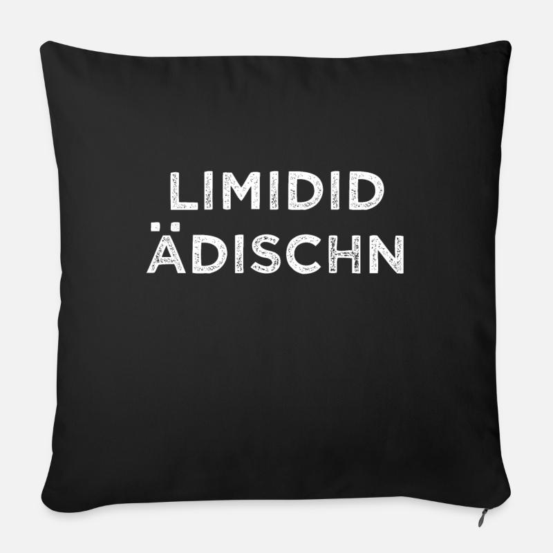 Limited Edition - sächsisch - Limidid Ädischn - Sofakissenbezug 45 x 45 cm - Schwarz