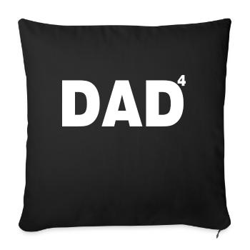papa de 4 ans - Housse de coussin décorative 45 x 45 cm - noir - Devant
