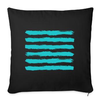 The Blue Line - Stripe Design - Sofa pillowcase 17,3'' x 17,3'' (45 x 45 cm) - black - Front