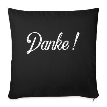 Danke - Sofakissenbezug 45 x 45 cm - Schwarz - Vorne